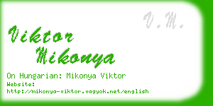 viktor mikonya business card